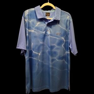 Greg Norman Sz Large Golf Polo Blue Play Dry